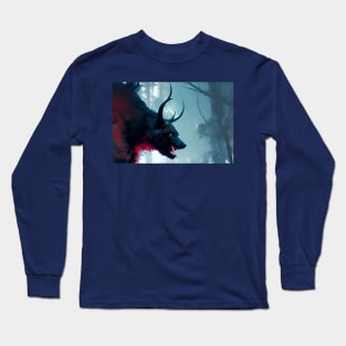 Midnight Serenade of the Shadowed Woods Long Sleeve T-Shirt